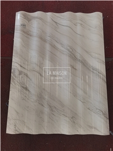 Volakas White 3D Carved Marble Composite Honeycomb  Panels