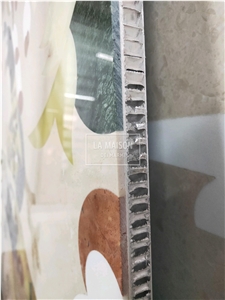 Waterjet Medallions Composite Laminated Honeycomb Wall Slabs