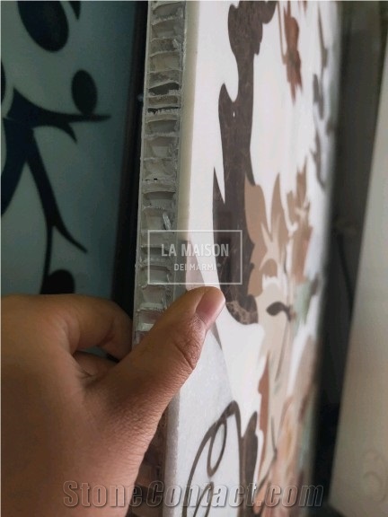 Waterjet Medallions Composite Laminated Honeycomb Wall Slabs