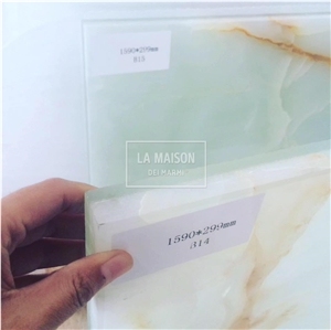 White Onyx Natural Laminated Composite Glass Panels