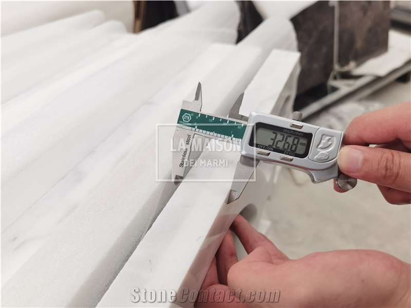 Calacatta Natural Marble Carved Cnc Jali Art Works For Wall