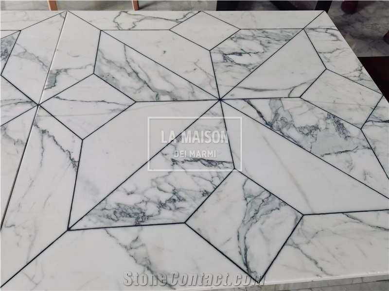 Calacatta White CNC Carving Wall Panel