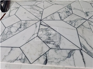 Calacatta White CNC Carving Wall Panel