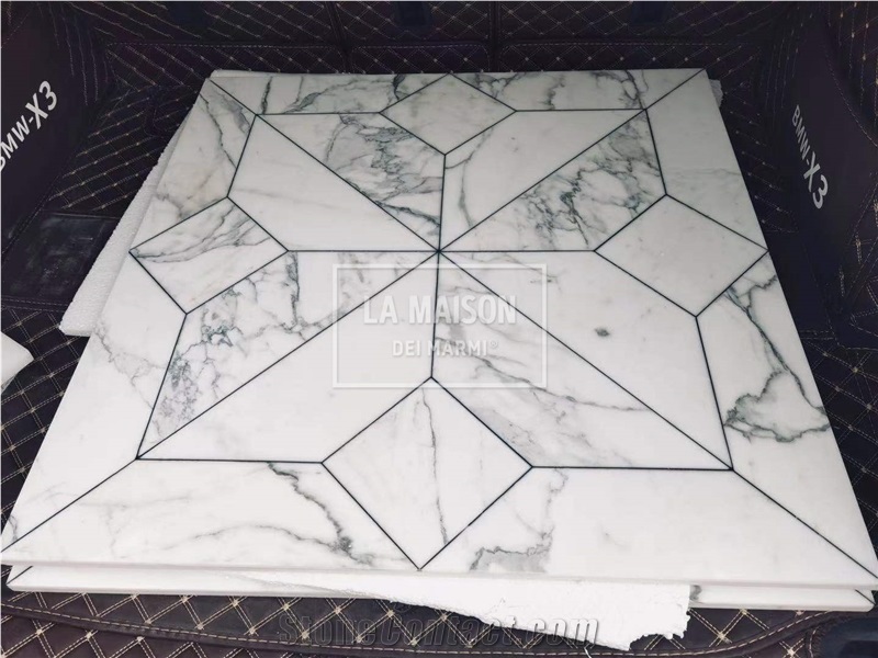 Calacatta White CNC Carving Wall Panel