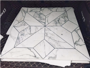 Calacatta White CNC Carving Wall Panel