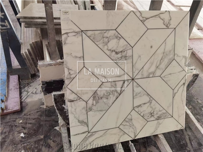 Calacatta White CNC Carving Wall Panel