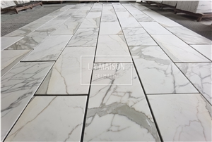 Calacatta White Natural Marble Polished Thin Tiles For Wall Calacatta White Natural Marble Polished Thin Tiles For Wall