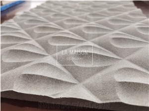 Lyon Grey Natural Marble CNC 3D Carving Wall Panels
