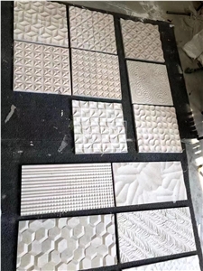 Moca Cream Limestone Carved/Irregular Shape Tiles For Wall