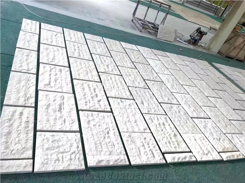 Moca Cream Limestone Split Surface Indoor/Outdoor Wall