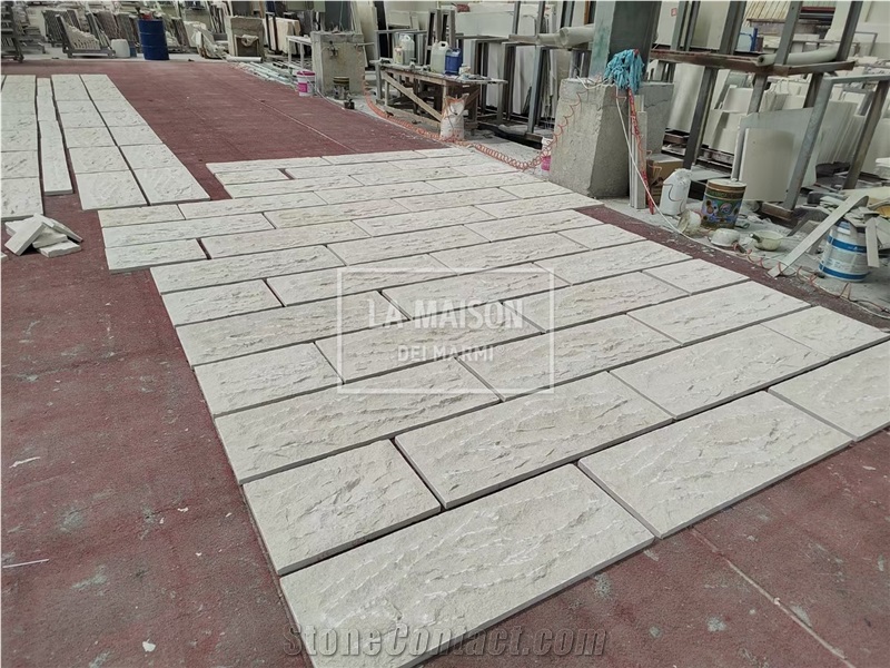 Moca Cream Limestone Split Surface Indoor/Outdoor Wall