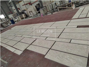 Moca Cream Limestone Split Surface Indoor/Outdoor Wall