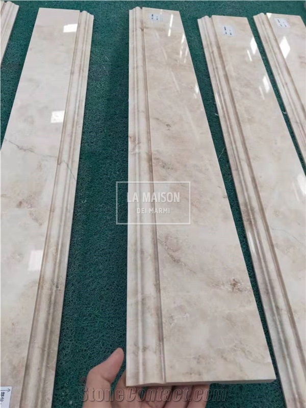 Natural Beige Marble Interior Stair&Steps&Treads&Riser