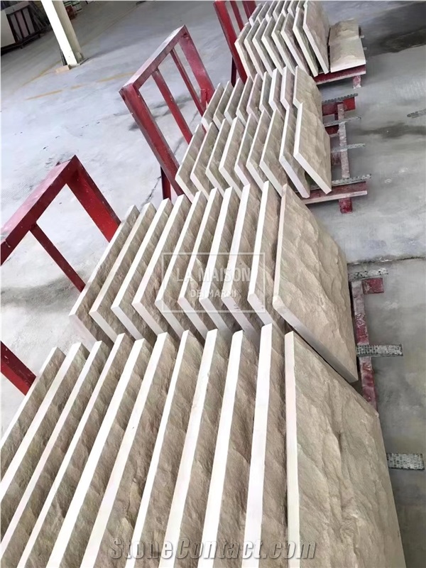 Portugal Limestone Mushroom Surface For Indoor/Outdoor Walls