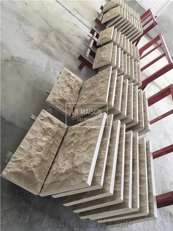 Portugal Limestone Mushroom Surface For Indoor/Outdoor Walls