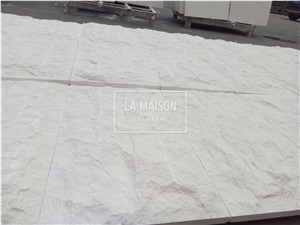 White Limestone Mushroom Surface Split For Outdoor Walls