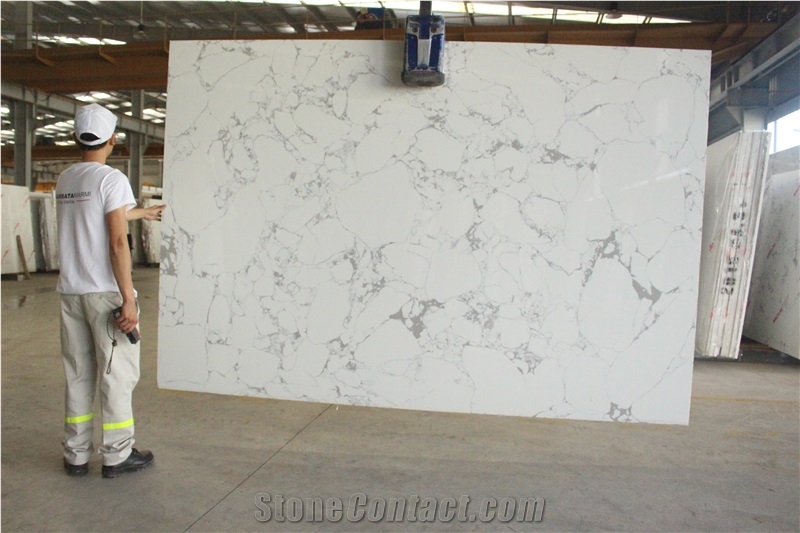 Calacatta Quartz Slabs, Engineered Stone