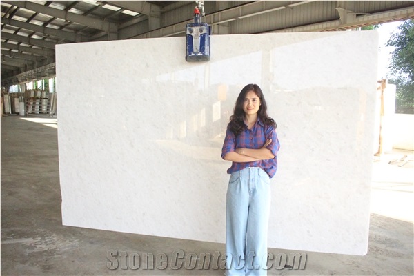 Opal White Marble Slabs