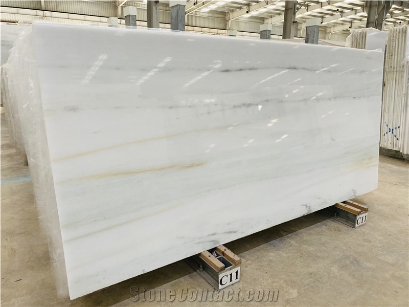 Polished Palissandro White Marble Slabs