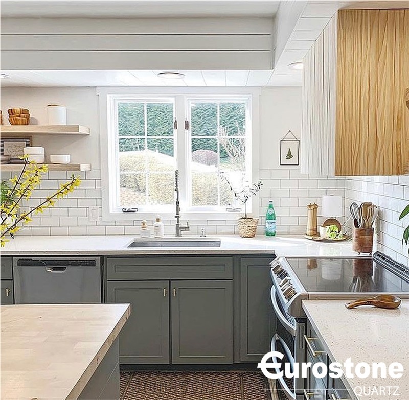 Eurostone Calacatta Quartz Kitchen Countertop