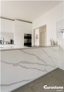 Vietnam White Quartz Kitchen Countertop