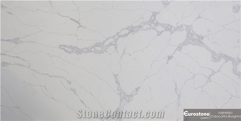 White Quartz Kitchen Countertop