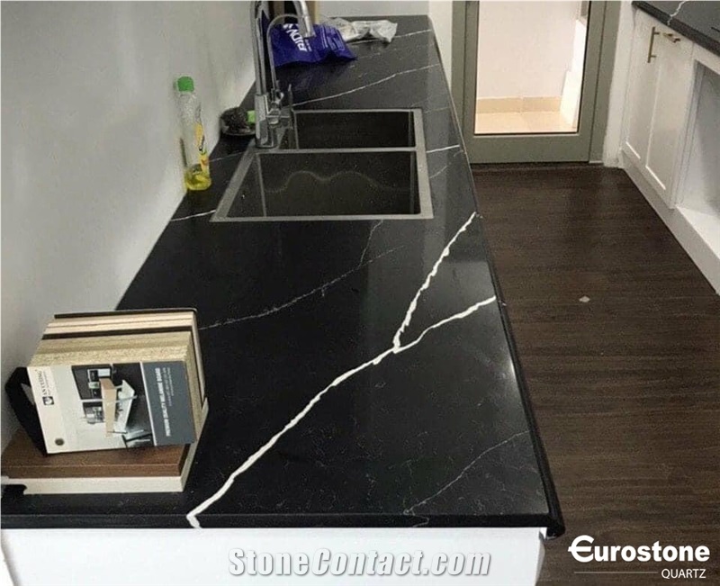 White Quartz Kitchen Countertop From Vietnam