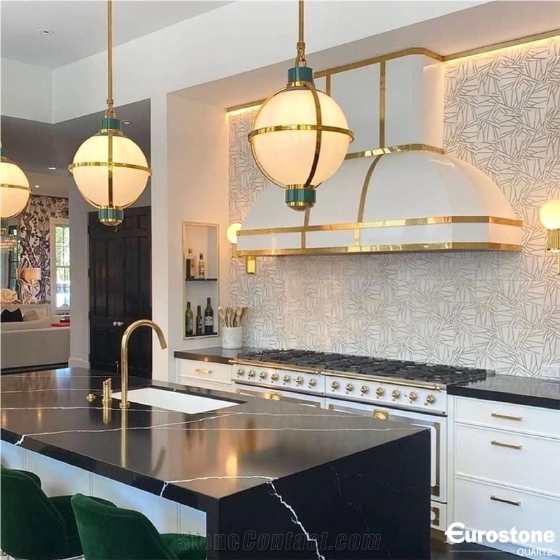 White Quartz Kitchen Countertop From Vietnam