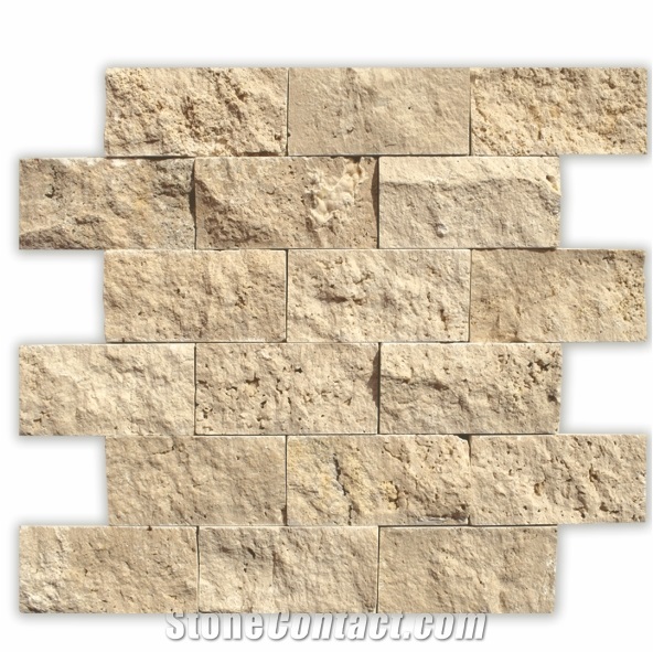 Travertine Split Face Mosaic Wall Ties