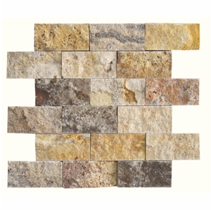 Travertine Split Face Mosaic Wall Ties