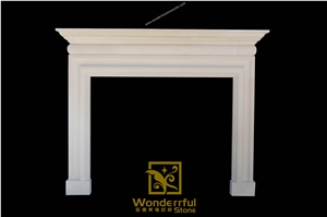 Cream Bello Limestone Fireplace Mantel
