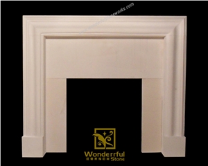 Cream Bello Limestone Fireplace Mantel