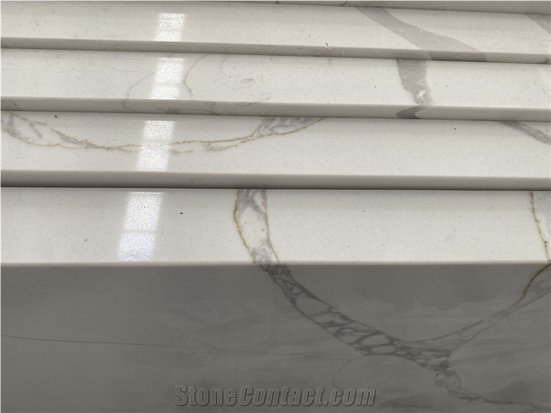Carrara And Calacatta Quartz For Kitchen Countertops