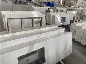 Carrara And Calacatta Quartz For Kitchen Countertops