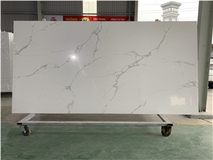 High Quality Artificial Calacatta Quartz Stone Slab