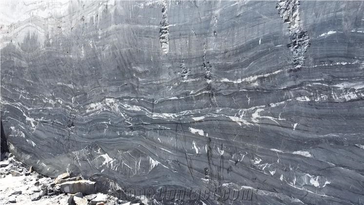 Black Mamba Marble, Black Crocodile Marble Quarry