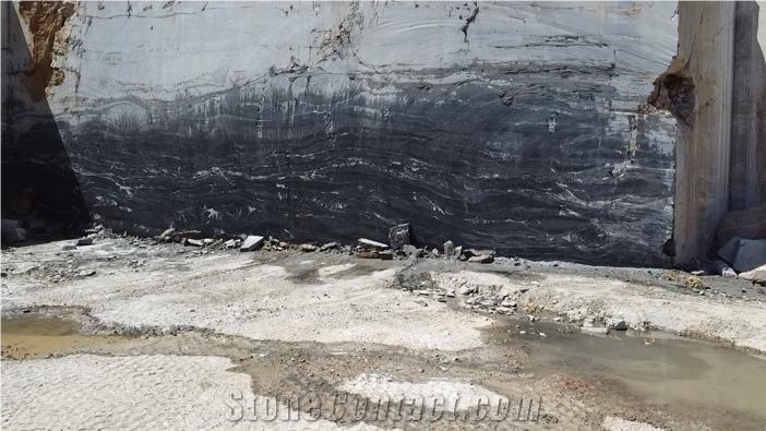 Black Mamba Marble, Black Crocodile Marble Quarry