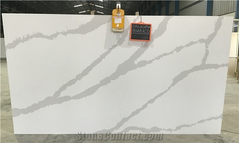 Calacatta Bianco Quartz Slabs-Calcutta Quartz Slabs