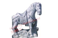 Granite Grey Animal Horse Sculpture Carving