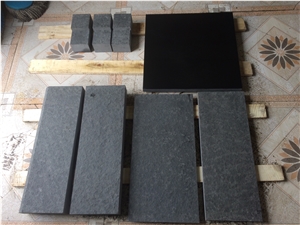 Absolute Black Mongolian Granite Flooring Tiles