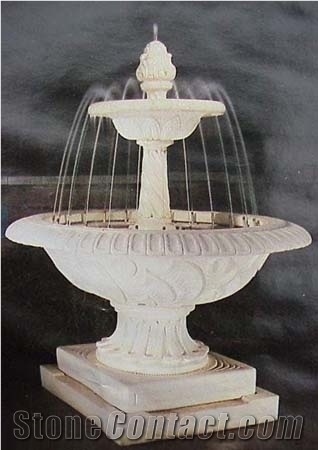 Angel Western Style Human Sculptured White Marble Fountains