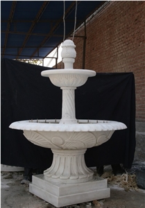 Beauty Sculptured Mixed Color Marble Fountains Statues