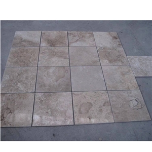 Beige Travertine  French Pattern Paver Tiles For Pool Coping