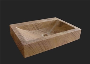 Beige Travertine Vessel Sinks, Wash Bowls