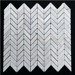 Bianco Carrara White Marble Mosaic Tiles For Wall Decoration