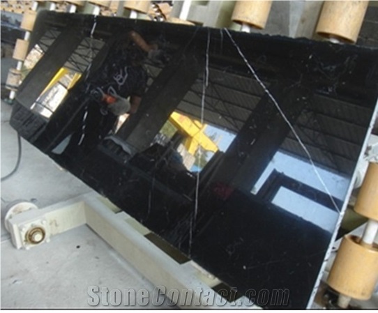 Black Ink Jade Marble Polished Tiles & Slabs