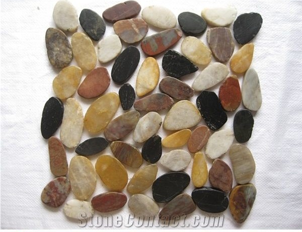 Black Pebble Mosaic Tile, Floor Mosaic Tiles