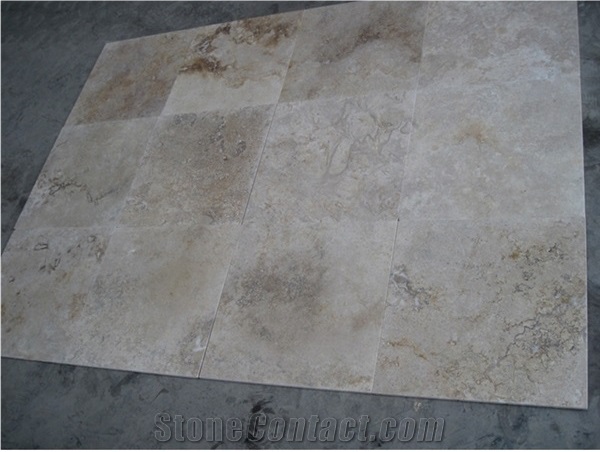 Cheap Beige Travertine Customized Tiles & French Pattern