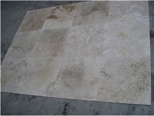 Cheap Beige Travertine Customized Tiles & French Pattern