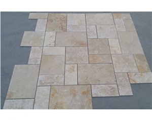 Cheap Beige Travertine Customized Tiles & French Pattern